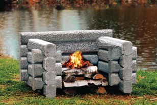 The Four Loggert from Precast Outdoor Fireplaces